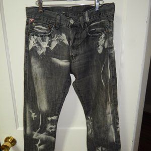 Ralph Lauren Denim Supply - Grey/White Bleach Distressed Mens Jeans